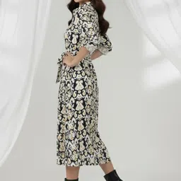 Zenava by Myntra Print Shirt Midi Dress image 3