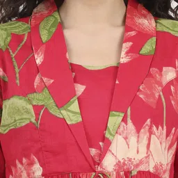 KALINI Floral Print Cotton Peplum Top image 2