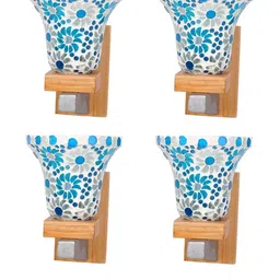 SOMIL Blue Glass Cylinder Printed Wall Lamps-picture-10