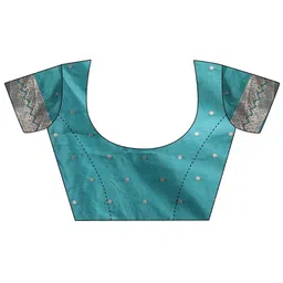 ALAGINI Woven Design Zari Banarasi Saree with Blouse Piece image 4