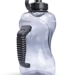 VECTOR X Transparent & Black Single Plastic Solid Water Bottle image 2