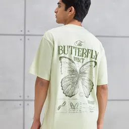 VEIRDO Oversized Graphic Puff Printed Drop-Shoulder Sleeves Pure Cotton T-Shirt-image-57