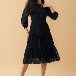 all about you Crepe Fit & Flare Midi Dress image 3