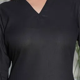 SAK JAIPUR V-Neck Straight Kurta image 5