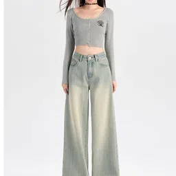 StyleCast Women Relaxed Fit Mid-Rise Low Distress Jeans-image-76