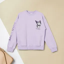 max Girls Graphic Printed Round Neck Sweatshirt-image-20