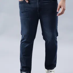 AUSTIN MARTIN Men Regular Fit Mid-Rise Slash Knee Light Fade Stretchable Jeans-picture-39