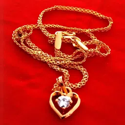 Nawab Collection Gold-Plated Alloy Cubic Zirconia Pendants with Chains image 2