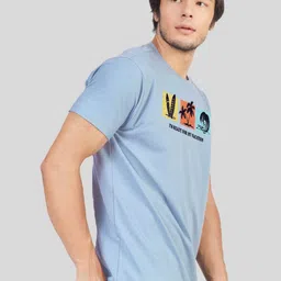 Greylongg Men Graphic Printed Round Neck Cotton T-shirt image 5