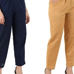 SVKETAIL Women Pack Of 2 Cotton Mid-Rise Trouser-picture-35