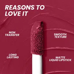 Seven Seas Mocha Lips Non Transfer Matte Liquid Lipstick - 4 ml - Shade 225 image 5