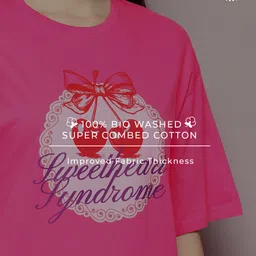 DILLINGER Womens Oversized Short Sleeves Printed T-Shirt Dress image 2