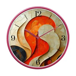 Aura Multicoloured Printed Contemporary Wall Clock image 1