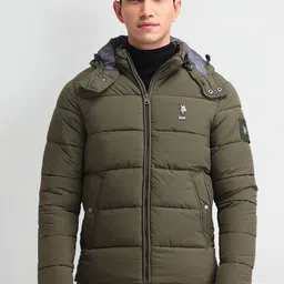 U.S. Polo Assn. Denim Co. Men Hooded Solid Casual Puffer Jacket-picture-20