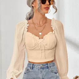 StyleCast x Revolte Women Sweetheart Neck Ruched Hem Crop Top-picture-22