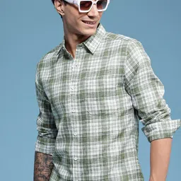 HERE&NOW Tartan Checked Casual Shirt-picture-34