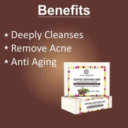 Pink Square Set Of 4 Coffee Handmade Soap With Cocoa Butter - 100 g Each image 5