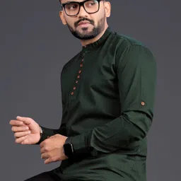 nofilter Men Solid Pure Cotton Straight Kurta image 5