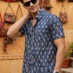 Pjyot by surhi Men Relaxed Floral Printed Casual Shirt-picture-10