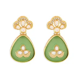 Zaveri Pearls Gold-Plated Stone Studded & Pearls Beaded Multistrand Choker Jewellery Set image 3