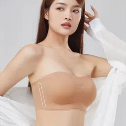 PIFTIF Tan Medium Coverage Strapless Bra image 3