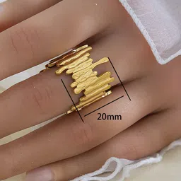 Jewels Galaxy Gold-Plated Anti Tarnish Finger Ring image 5