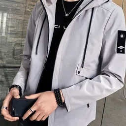 KPOP Men Lightweight Open Front Jacket-picture-12