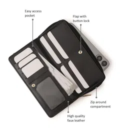 Fastrack Women PU Zip Around Wallet image 3