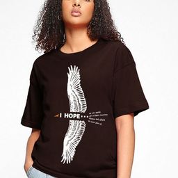 TOGS & TERRE Women Typography Printed Organic Cotton T-shirt-picture-22