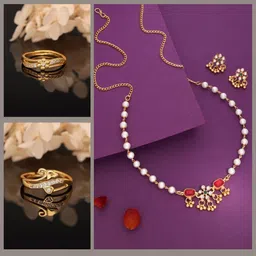 Anouk Women Red Jewellery Set image 1