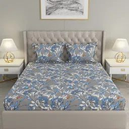 Raymond Home Insignia Grey Printed Microfiber Queen Bedsheet Set 2.50 m x 2.25 m image 4