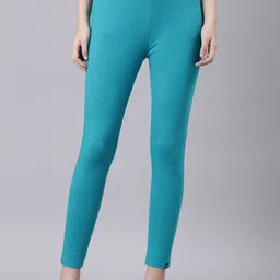 TWIN BIRDS Women Regular Fit Sleek Ethnic Knitted Kurti Pant with Functional Pocket image 4