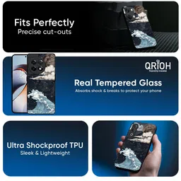 QRIOH High Tides OnePlus 11 5G Glass Back Case Mobile Accessories image 3