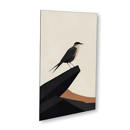 nestroots Black & Yellow 4 Pieces Birds and Animals Canvas Painting Wall Arts image 5