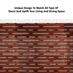 Kuber Industries Cream & Brown Floral Printed Rectangle 6-Seater Table Cover image 4