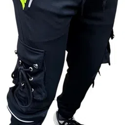 mindsart genz Men Striped Black Track Pants-picture-37