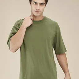 Being Human Men Solid Round Neck Cotton Relaxed Fit T-shirt-picture-38