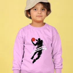 NUSYL Boys Lilac Basketball and Man Text Printed Oversized Sweatshirt-image-20