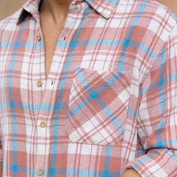 Powerlook SS25 Structured Tartan Checked Casual Shirt image 3