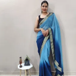 Rangtulika Ethnics Ombre Zari Poly Georgette Ready to Wear Saree-image-68