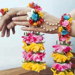 BALIKA VADHU Blooming Elegance Mukti Flower Jewellery Set image 1