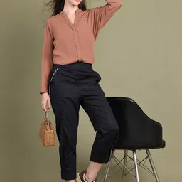 Baawri Women Mandarin Collar Shirt Style Top-picture-24