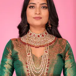 jayant creation Woven Design Zari Silk Blend Banarasi Saree image 4