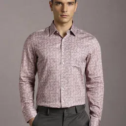Louis Philippe Men Geometric Printed Spread Collar Pure Cotton Formal Shirt-picture-47