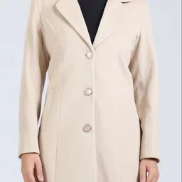 YOUNG CLUB CLASSIC Self Design Notched Lapel Overcoat image 5