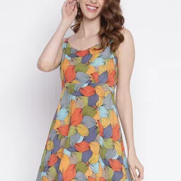 VYMO Floral Print Fit & Flare Mini Dress-picture-38