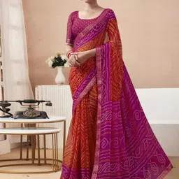 Styleveda Bandhani Zari Pure Georgette Saree-picture-23