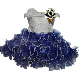 kids fashion hub Floral Print Georgette Fit & Flare Dress-picture-43