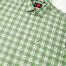 Allen Solly Slim Fit Checked Spread Collar Pure Cotton Casual Shirt image 2