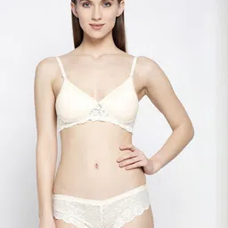 samvar Women Black,Pink,Brown Cotton Blend Bra Panty Set for Lingerie Set Undergarments Pack of 3 image 2